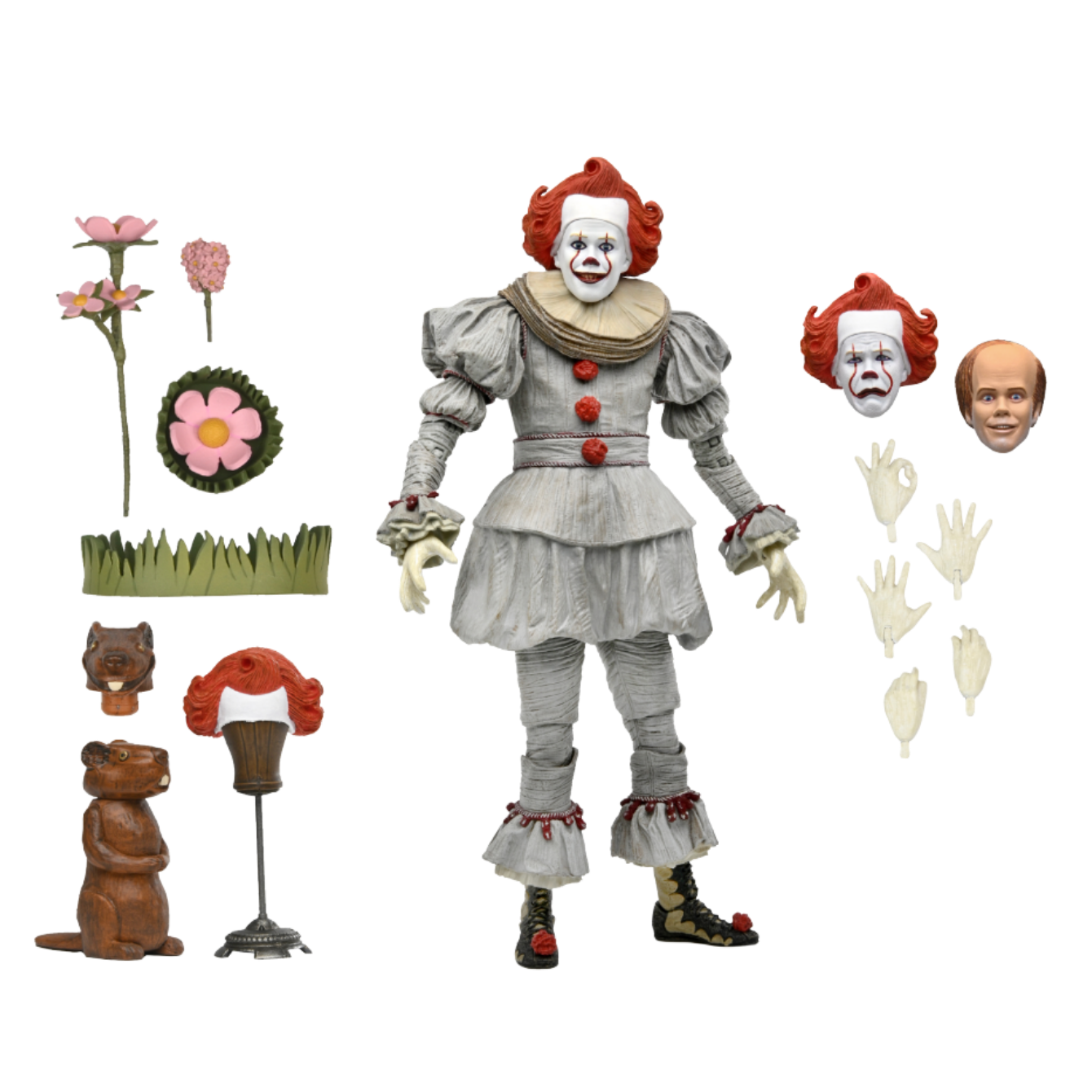 PRE-ORDER WELCOME TO DERRY - 7 INCH SCALE ACTION FIGURE - ULTIMATE BOB GRAY AS PENNYWISE