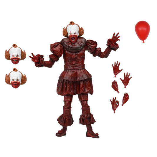 PRE-ORDER WELCOME TO DERRY - 7 INCH SCALE ACTION FIGURE - ULTIMATE BLOOD PENNYWISE