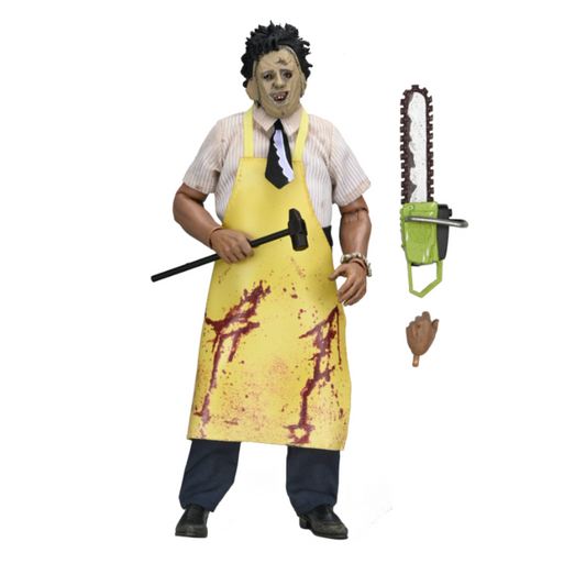 TEXAS CHAINSAW MASSACRE - 8 INCH CLOTHED ACTION FIGURE - LEATHERFACE IN WINDOW BOX