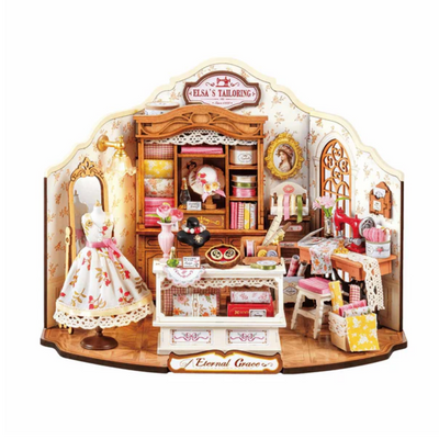 Rolife Elsa's Tailoring DIY Miniature House DG178