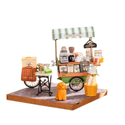 Rolife Aromatic Coffee Cart DIY Miniature House DG182