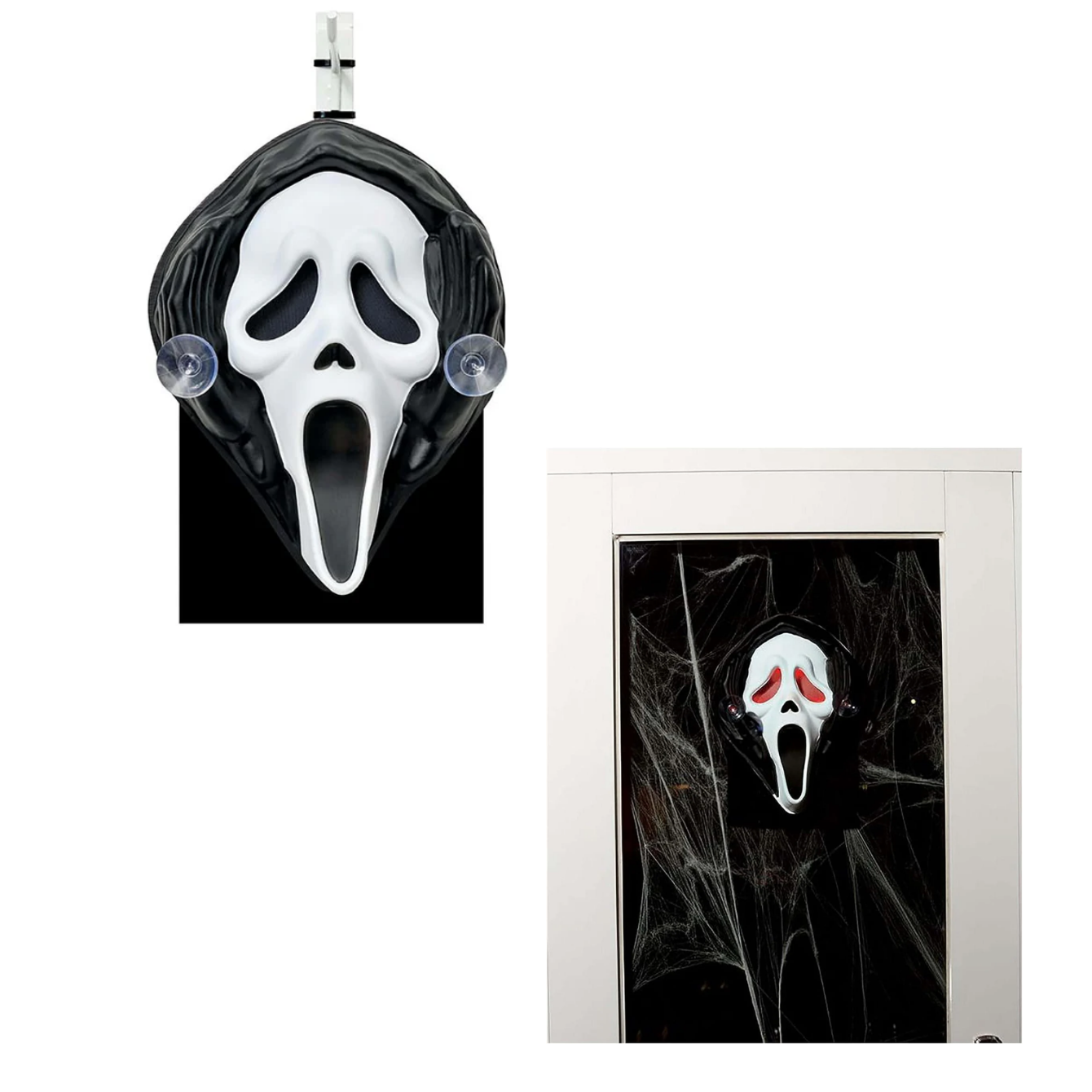 Ghost Face Light Up Scary Peeper Halloween Decor
