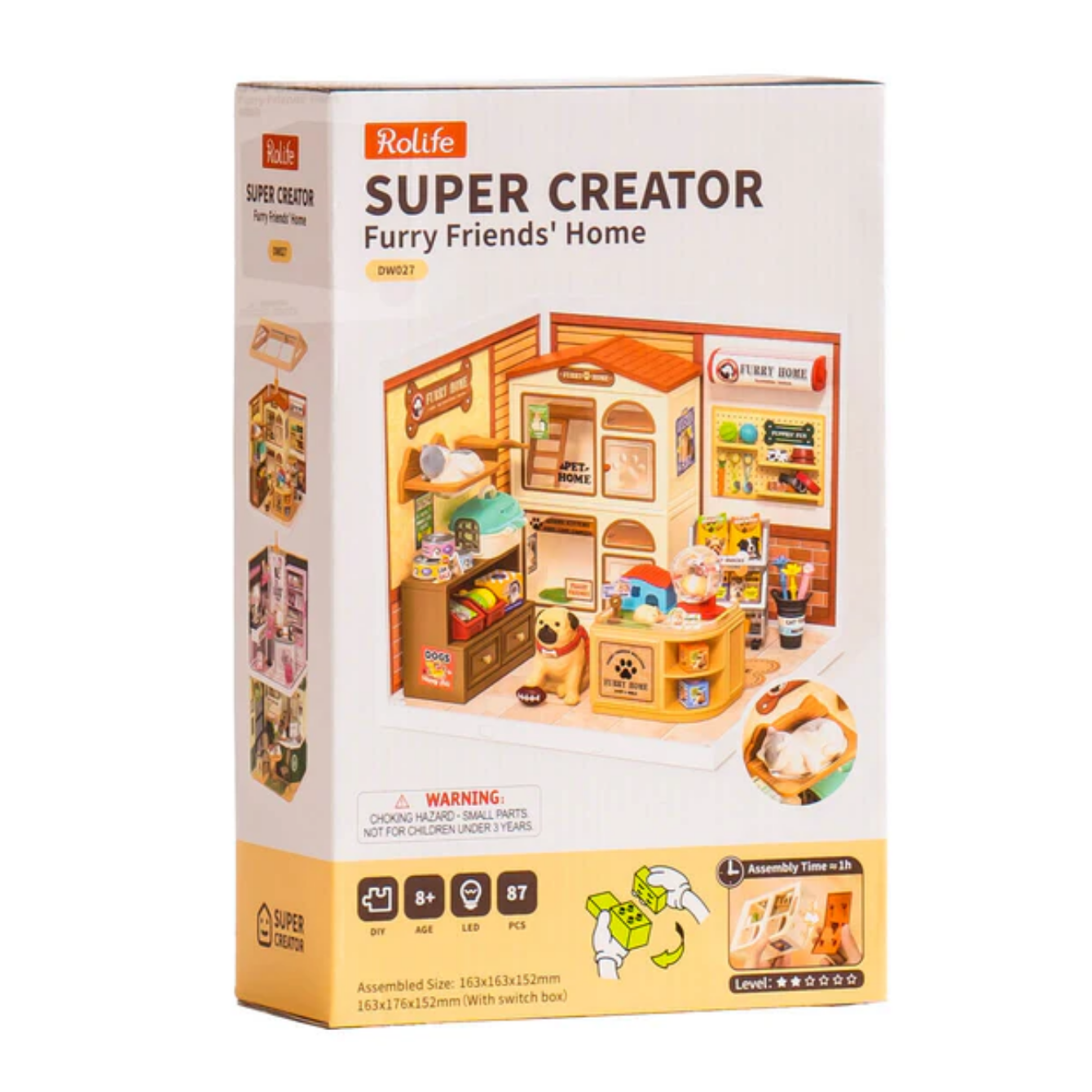 Rolife Furry Friends' Home DIY Miniature House DW027