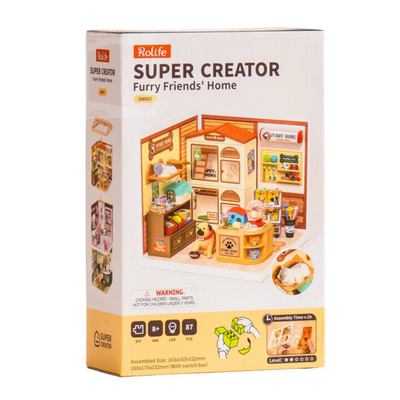 Rolife Furry Friends' Home DIY Miniature House DW027