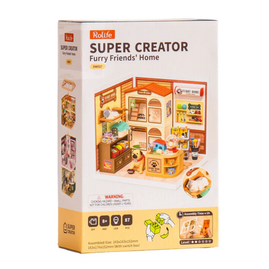 Rolife Furry Friends' Home DIY Miniature House DW027
