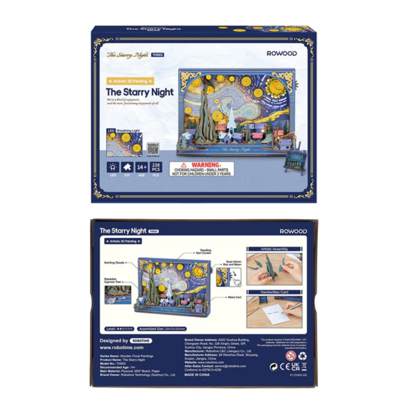 Rowood The Starry Night Wall Art 3D Wooden Puzzle TH003