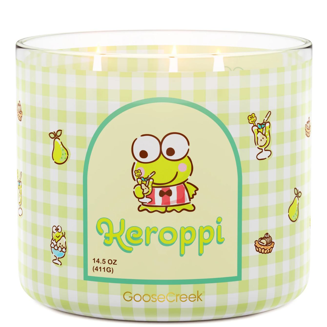 Keroppi Hello Kitty 3-Wick Candle