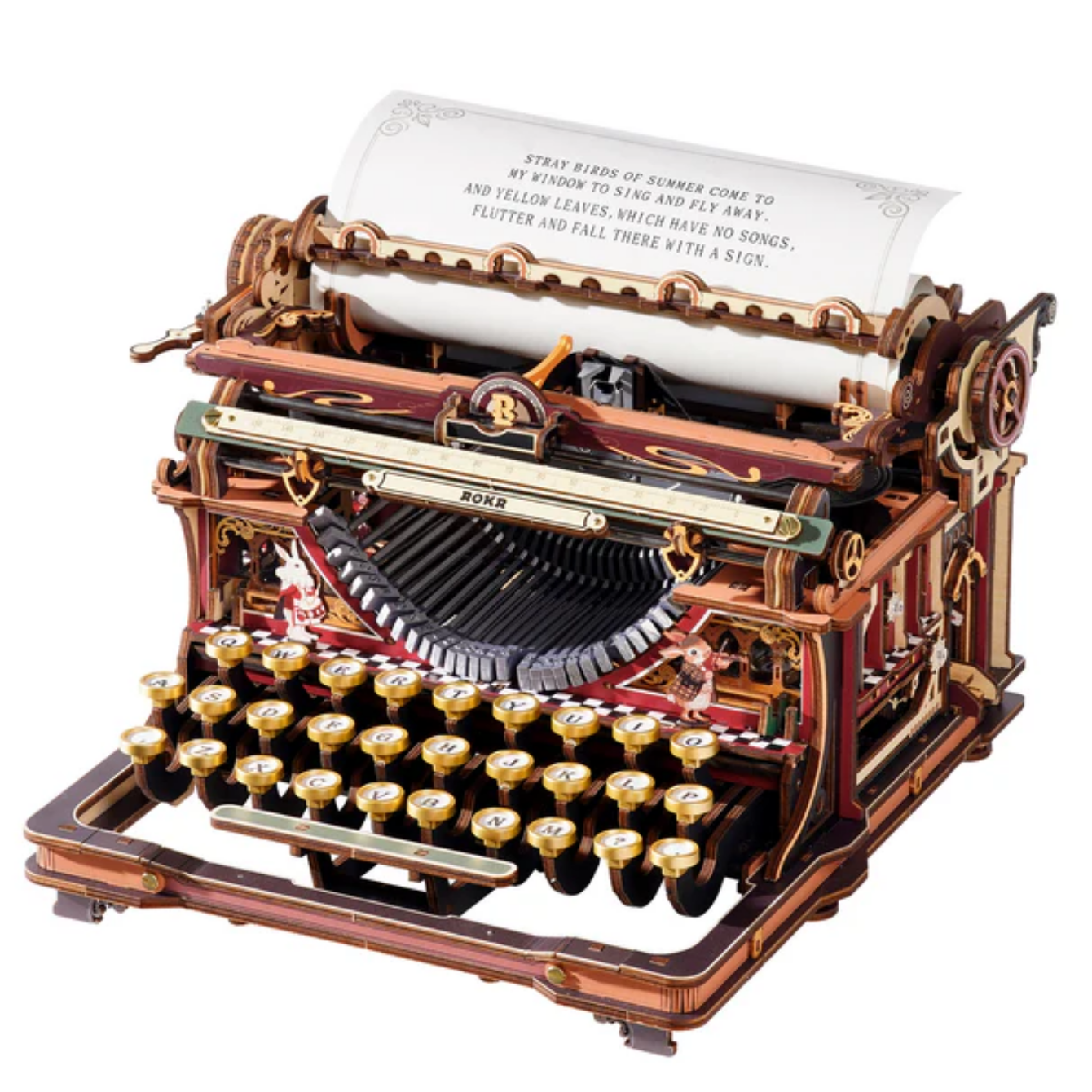 ROKR Mechanical Typewriter Wooden 3D Puzzle LK703C (Magic Version)