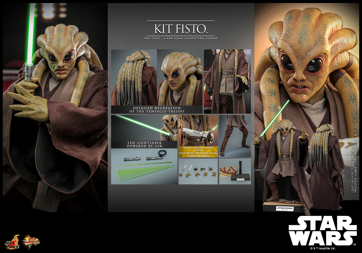 PRE-ORDER Kit Fisto Sixth Scale Figure