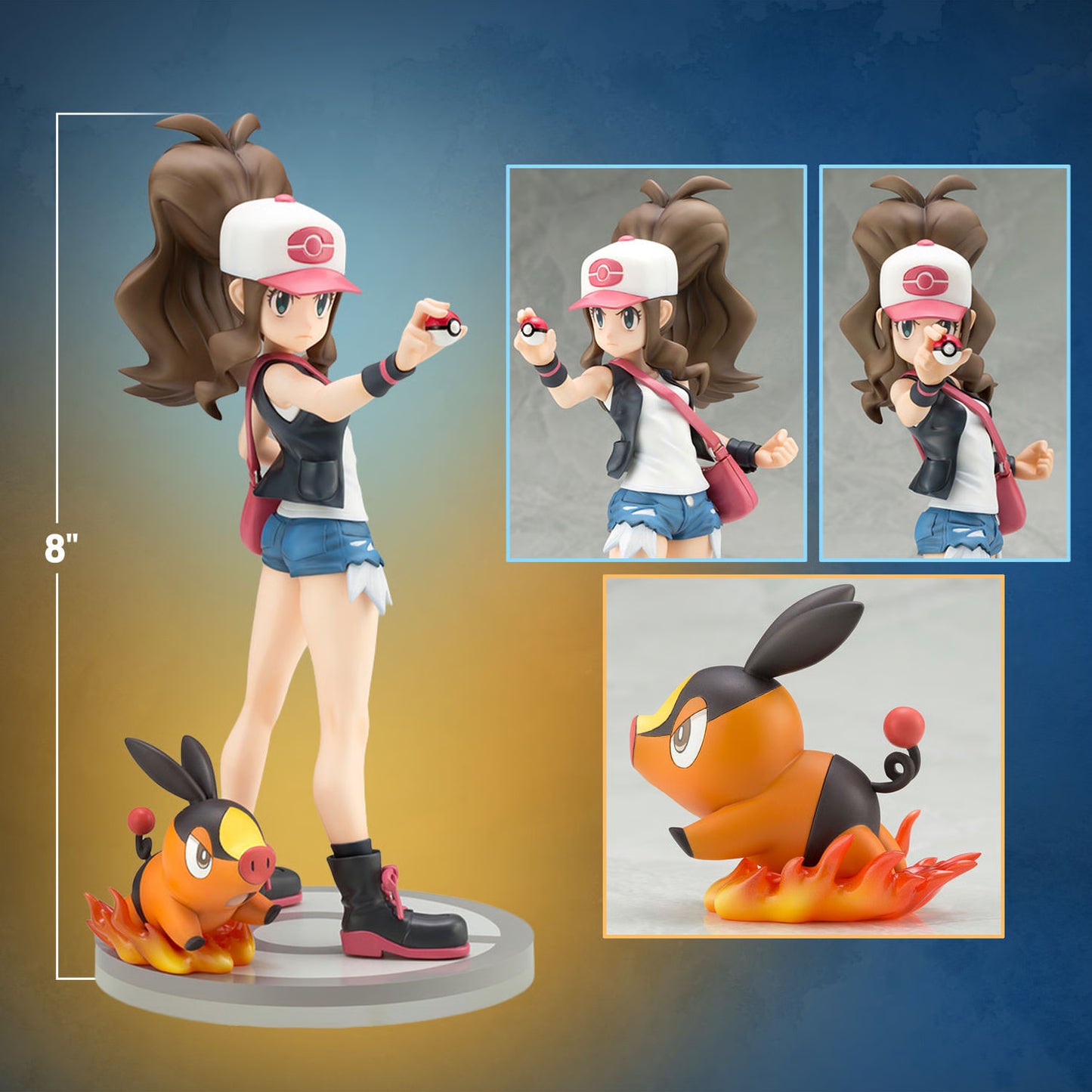 PRE-ORDER Pokémon ARTFX J Hilda & Tepig 1/8 Figure Kotobukiya