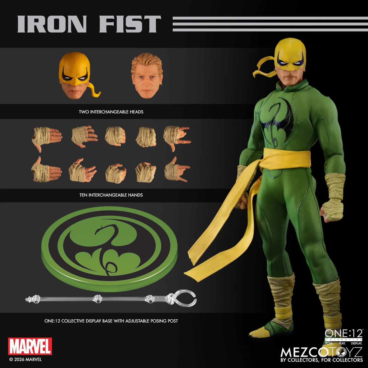 PRE-ORDER Mezco One:12 Collective Marvel Iron Fist Action Figure