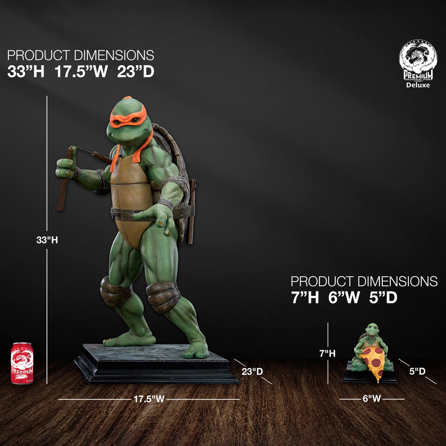 PRE-ORDER Teenage Mutant Ninja Turtles Michelangelo Deluxe Edition 1:2 Scale Statue