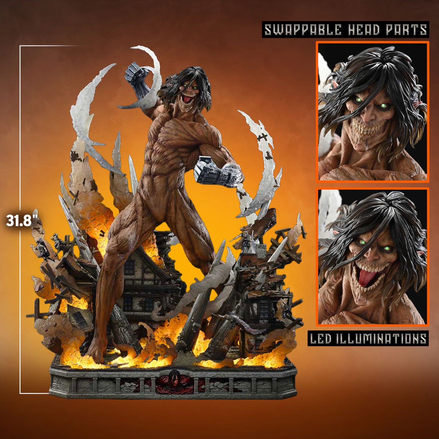 PRE-ORDER Attack on Titan Ultimate Diorama Masterline Eren Yeager Attack Titan Statue