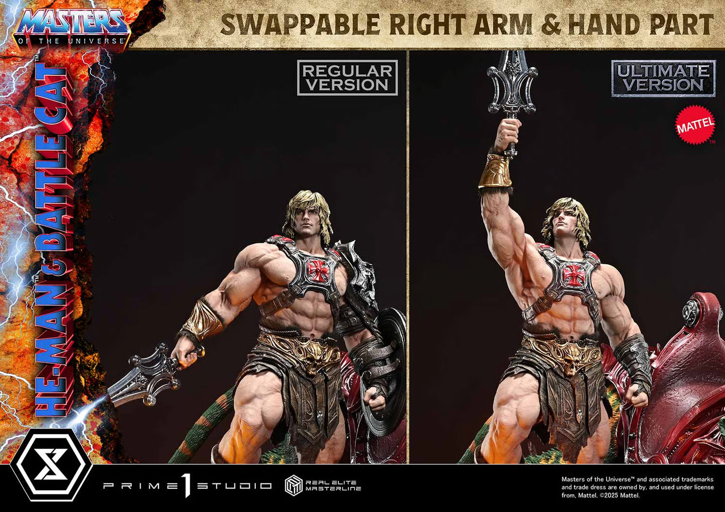 PRE-ORDER Master of the Universe Prime 1 Studio He-Man & Battle Cat Ultimate Bonus Version Statue