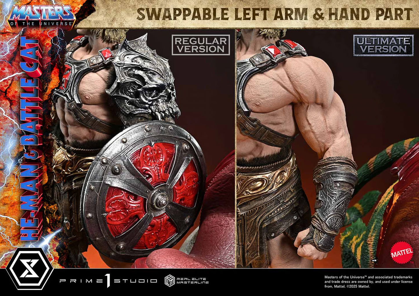 PRE-ORDER Master of the Universe Prime 1 Studio He-Man & Battle Cat Ultimate Bonus Version Statue