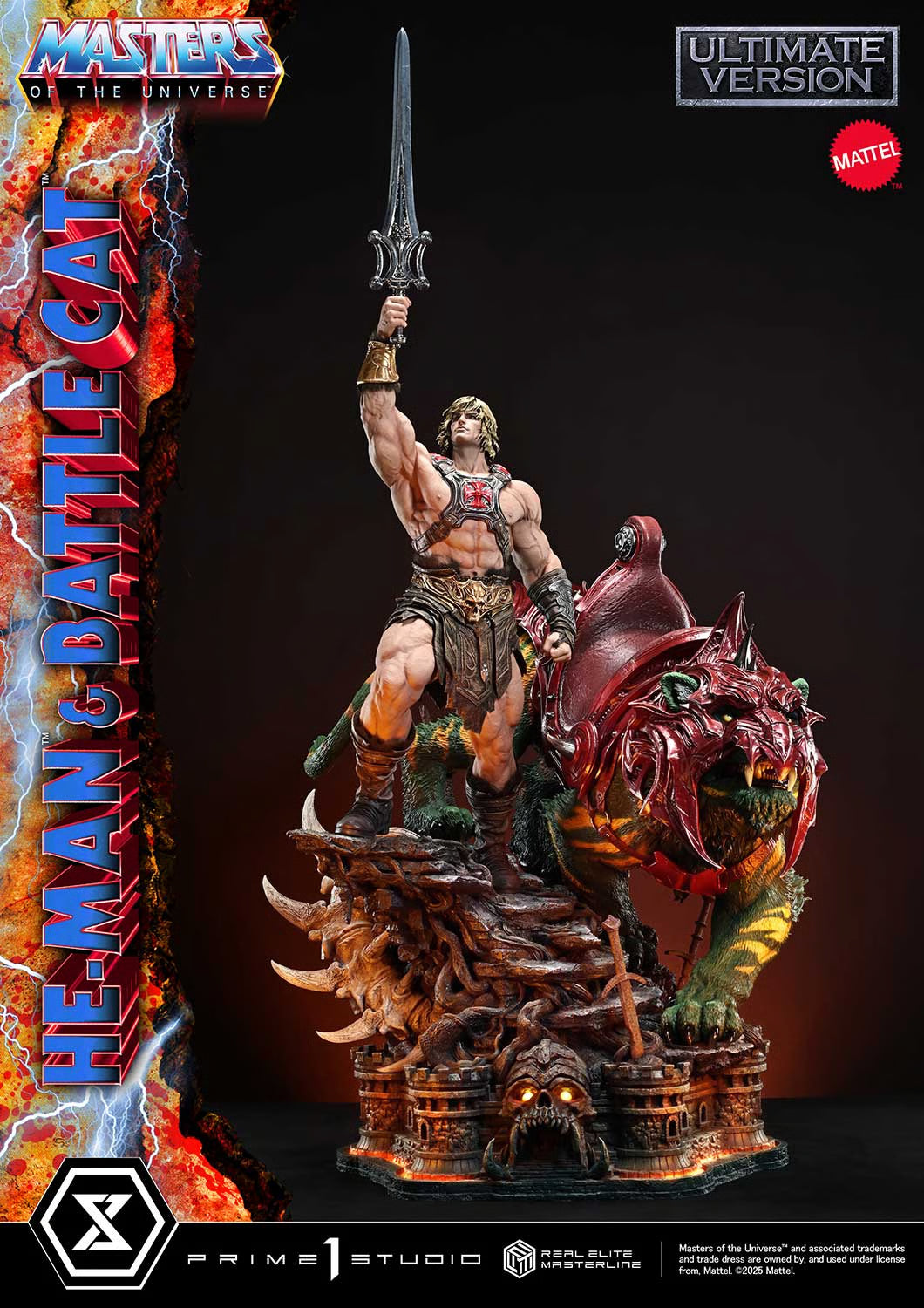 PRE-ORDER Master of the Universe Prime 1 Studio He-Man & Battle Cat Ultimate Bonus Version Statue