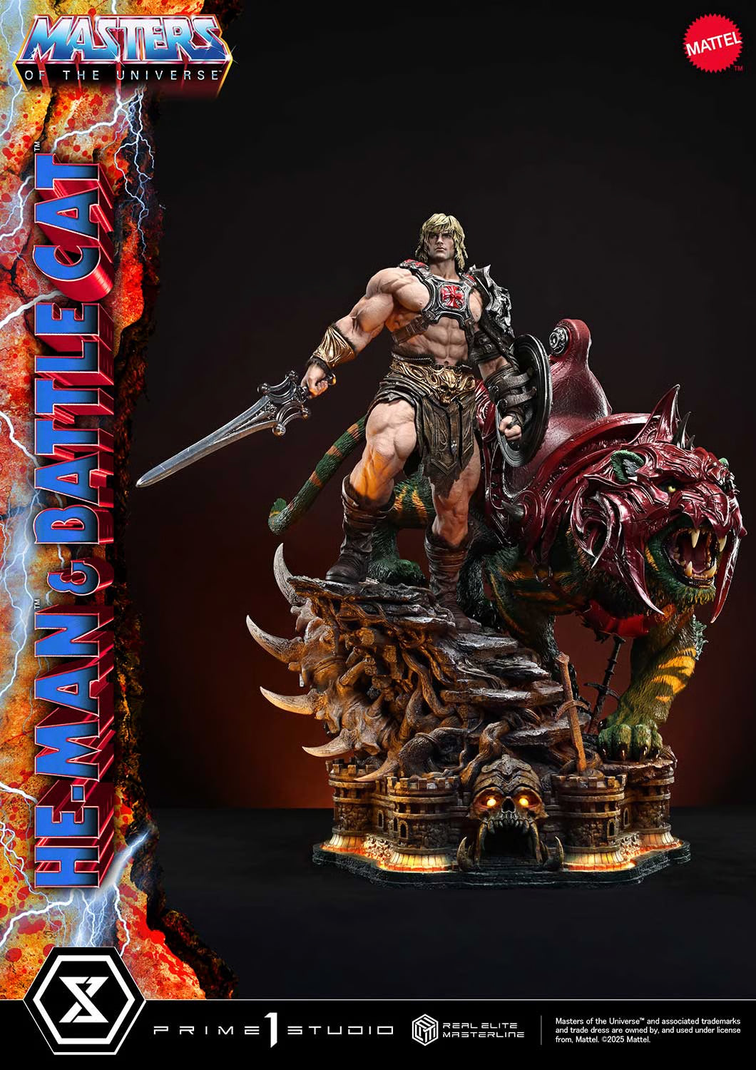 PRE-ORDER Master of the Universe Prime 1 Studio He-Man & Battle Cat Ultimate Bonus Version Statue