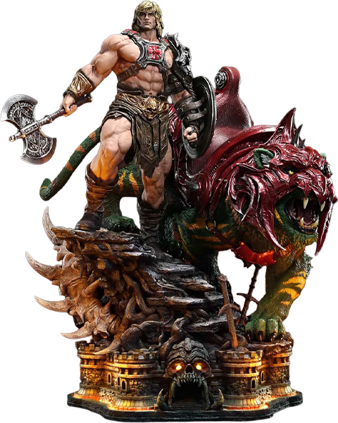 PRE-ORDER Master of the Universe Prime 1 Studio He-Man & Battle Cat Ultimate Bonus Version Statue
