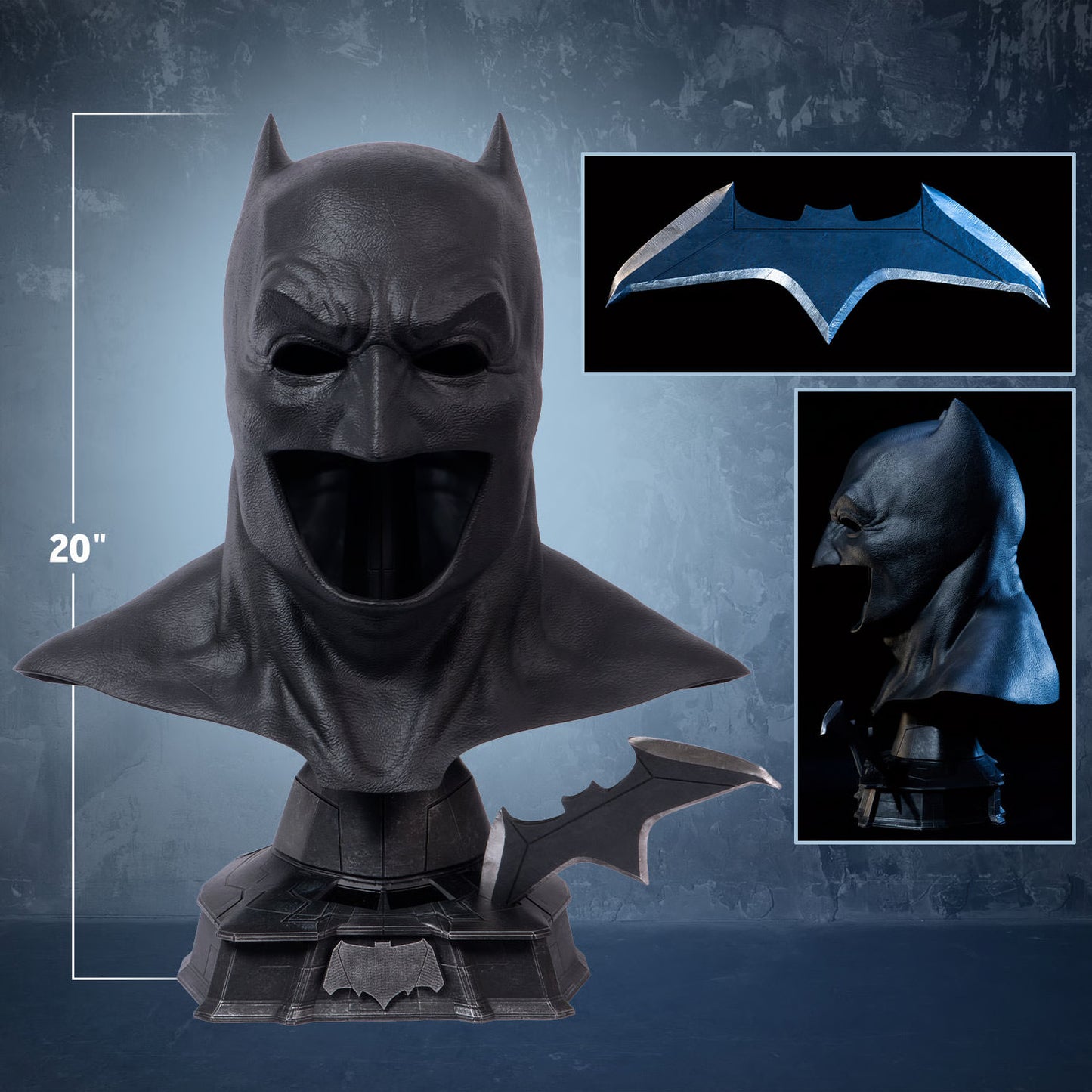 PRE-ORDER PureArts Batman v Superman: Dawn of Justice Batman Cowl Prop Replica