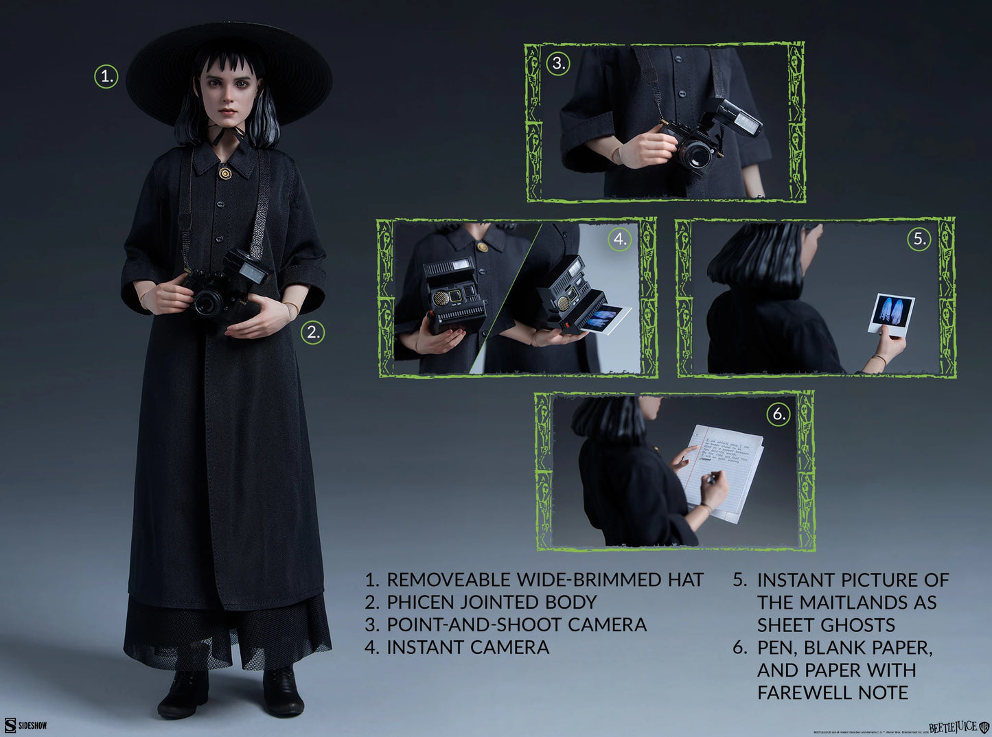 PRE-ORDER Sideshow Beetlejuice Lydia Deetz Sixth Scale Figure