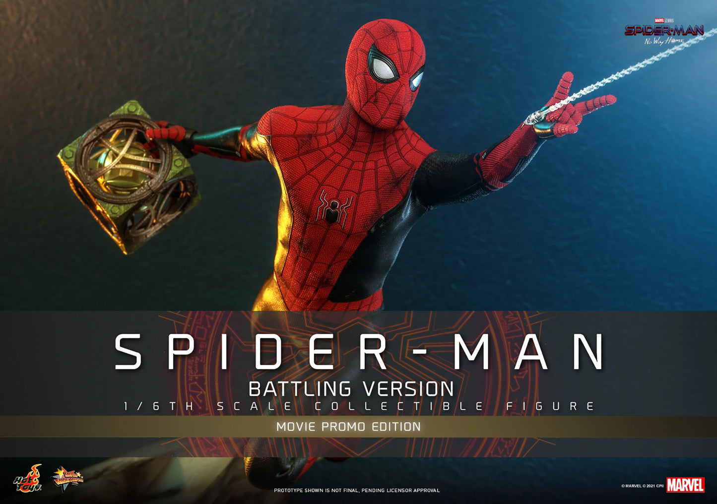 Hot Toys Spider-Man No Way Home Spider-Man Battling Movie Promo Figure