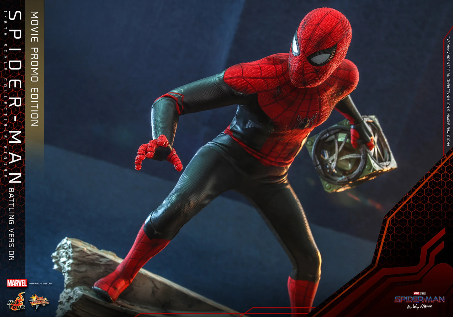 Hot Toys Spider-Man No Way Home Spider-Man Battling Movie Promo Figure