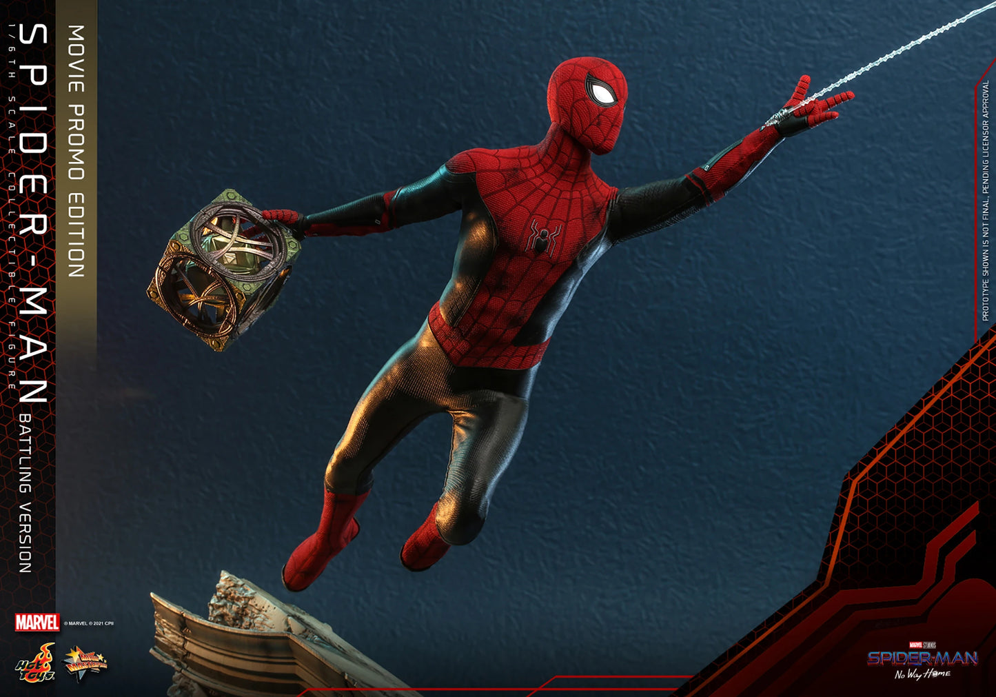 Hot Toys Spider-Man No Way Home Spider-Man Battling Movie Promo Figure