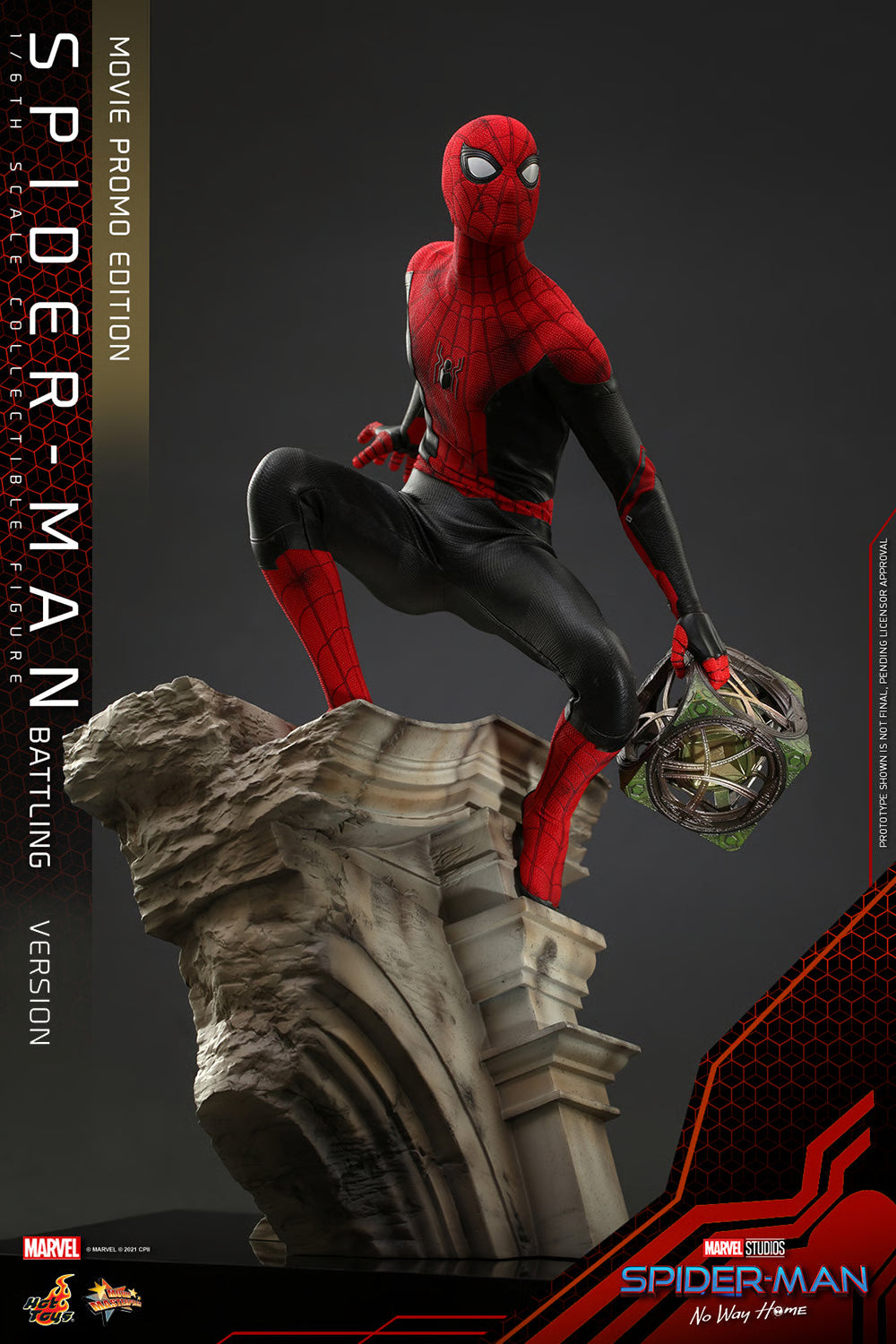 Hot Toys Spider-Man No Way Home Spider-Man Battling Movie Promo Figure