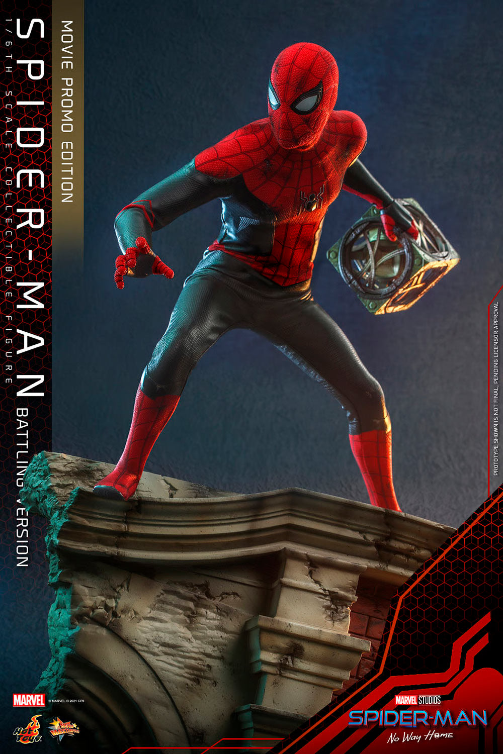 Hot Toys Spider-Man No Way Home Spider-Man Battling Movie Promo Figure