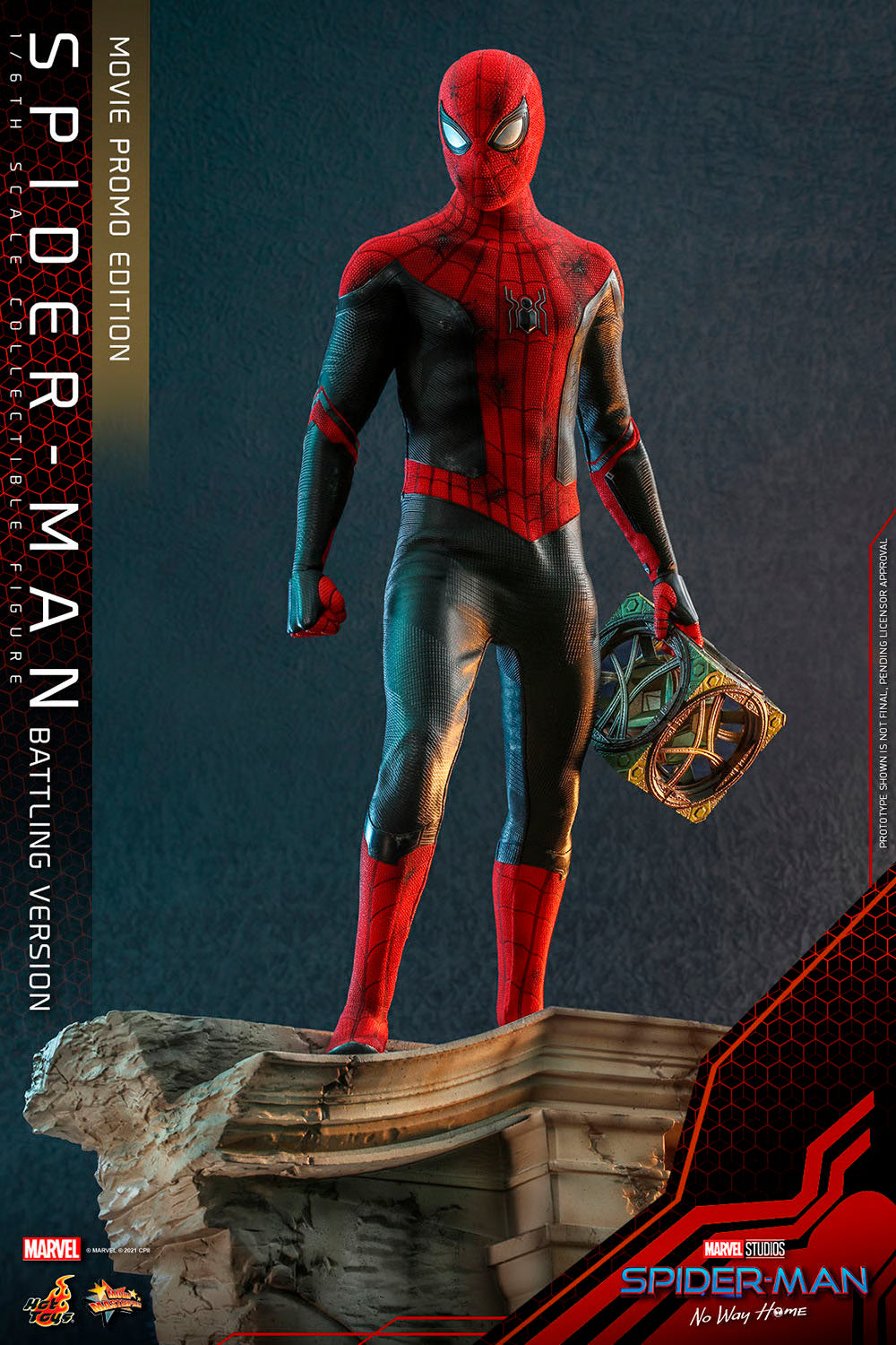 Hot Toys Spider-Man No Way Home Spider-Man Battling Movie Promo Figure