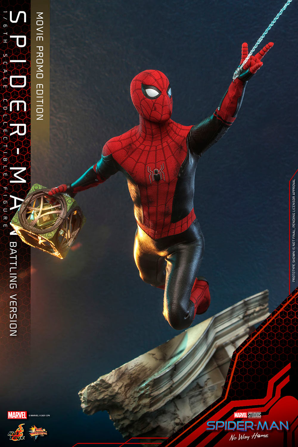 Hot Toys Spider-Man No Way Home Spider-Man Battling Movie Promo Figure