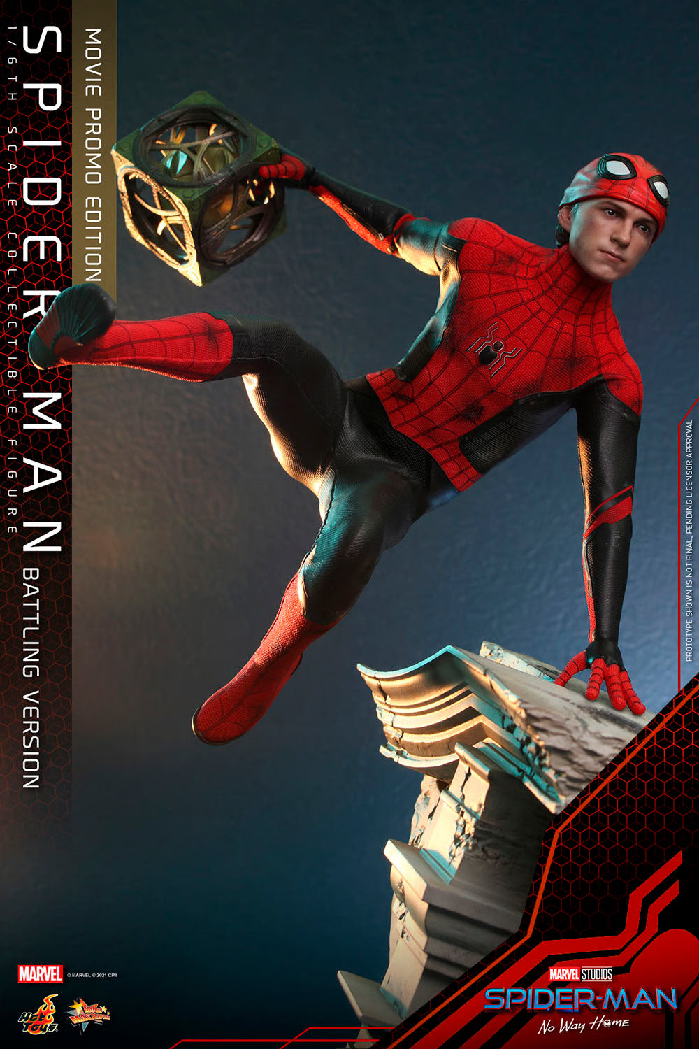 Hot Toys Spider-Man No Way Home Spider-Man Battling Movie Promo Figure
