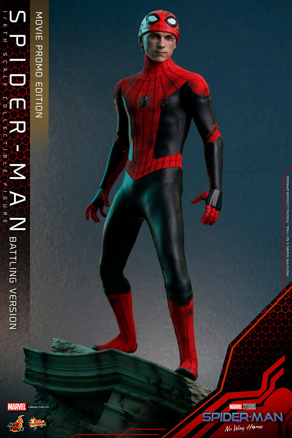 Hot Toys Spider-Man No Way Home Spider-Man Battling Movie Promo Figure