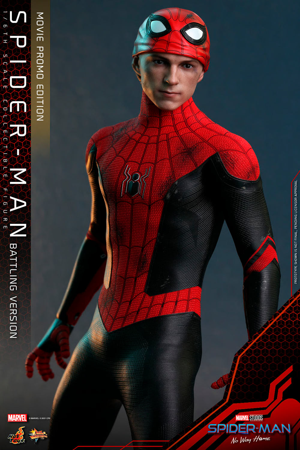Hot Toys Spider-Man No Way Home Spider-Man Battling Movie Promo Figure