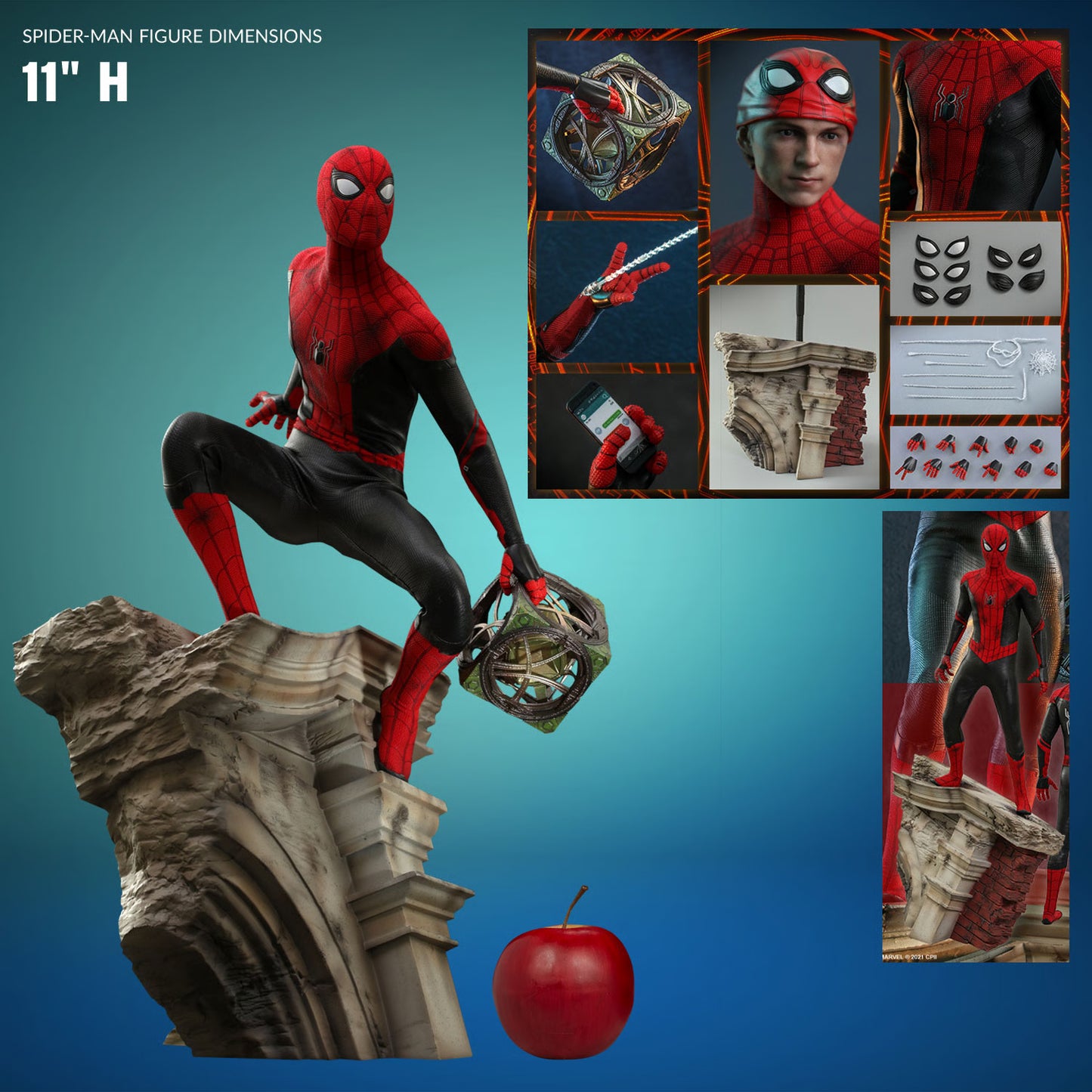 Hot Toys Spider-Man No Way Home Spider-Man Battling Movie Promo Figure