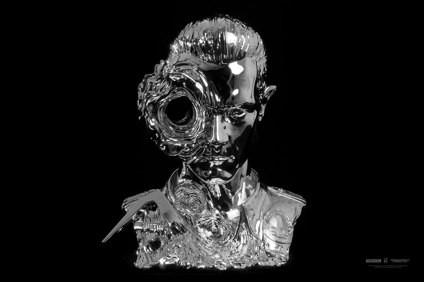 T-1000 ART MASK (LIQUID METAL) Life-Size Bust by PureArts