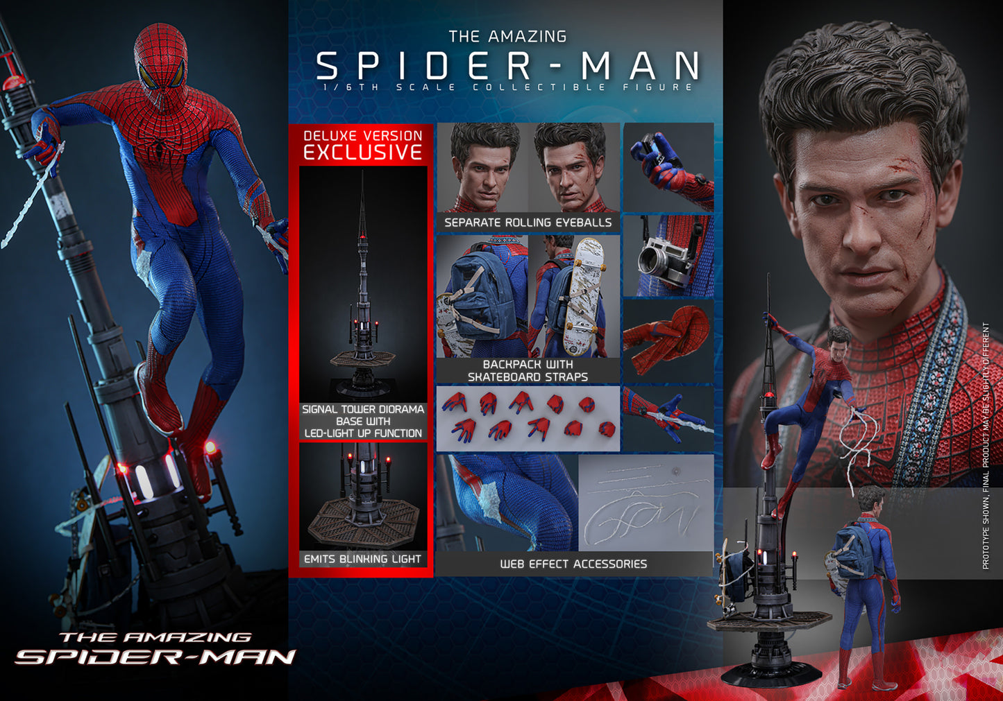 PRE-ORDER The Amazing Spider-Man (Deluxe Version) Sixth Scale Figure Hot Toys