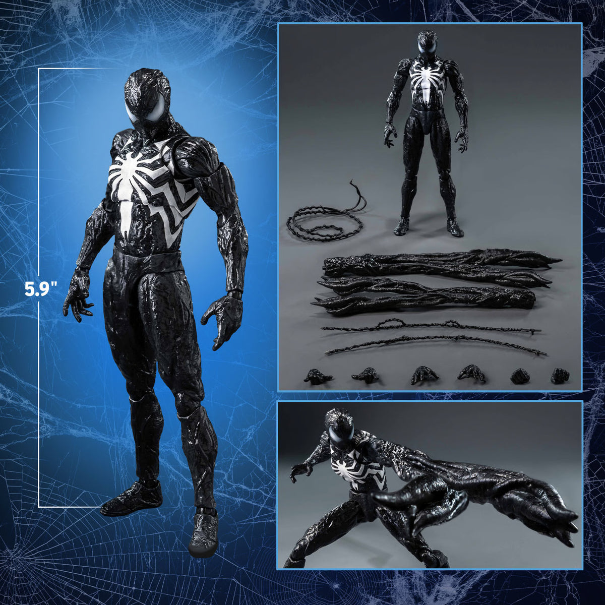 PRE-ORDER DLX Spider-Man Symbiote Suit (Peter Parker) Action Figure Threezero