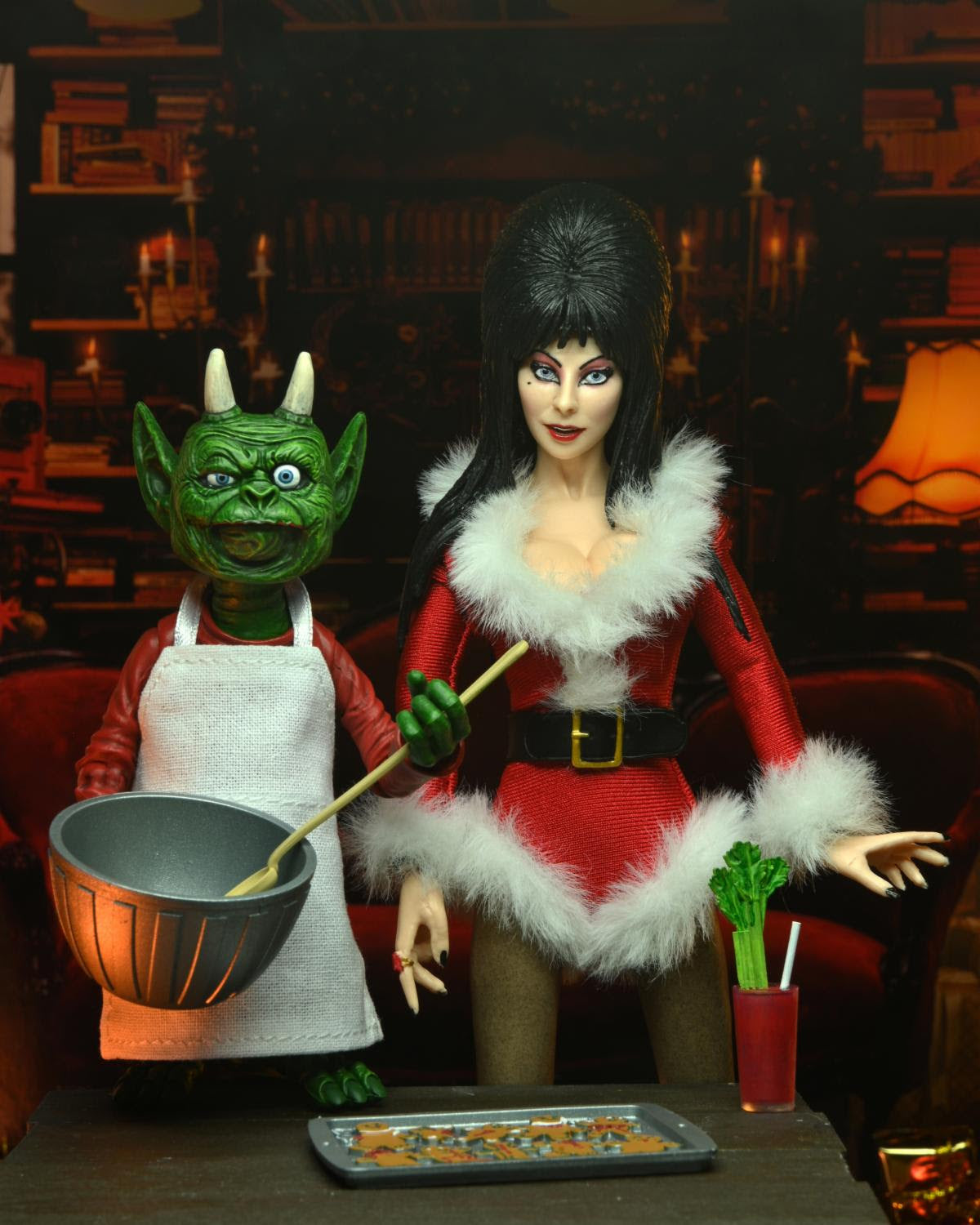 Elvira - 8" Scale Clothed Figure - Very Scary Xmas Elvira