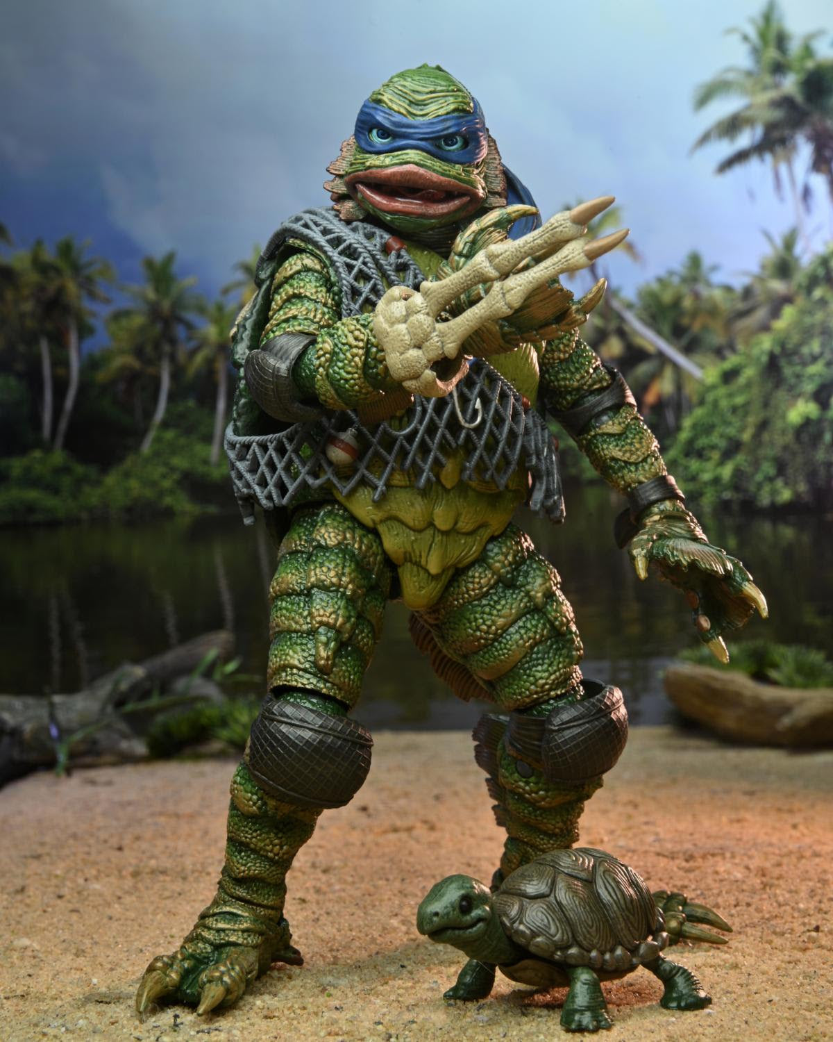 neca ninja turtles universal monsters Universal Monsters x Teenage Mutant Ninja Turtles: Leonardo as the Creature 7 Inch Action Figure