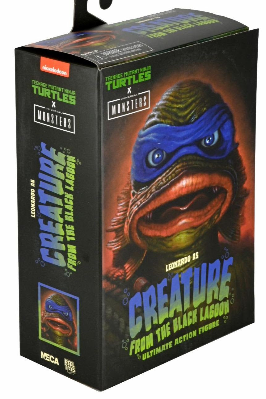 tmnt neca monsters Universal Monsters x Teenage Mutant Ninja Turtles: Leonardo as the Creature 7 Inch Action Figure