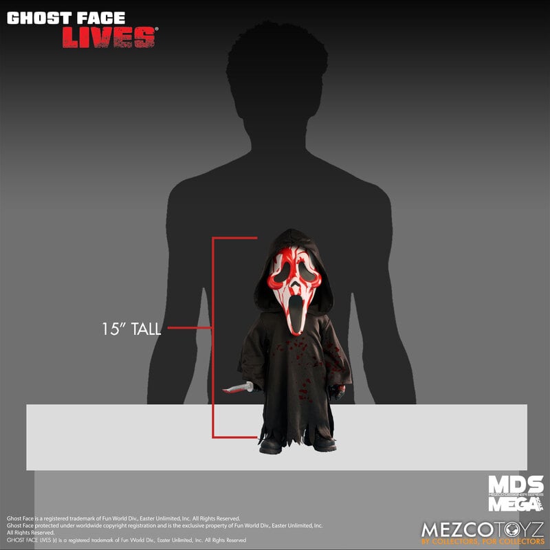 PRE-ORDER Mezco MDS Mega Scale Bloody Ghost Face 15-Inch Figure