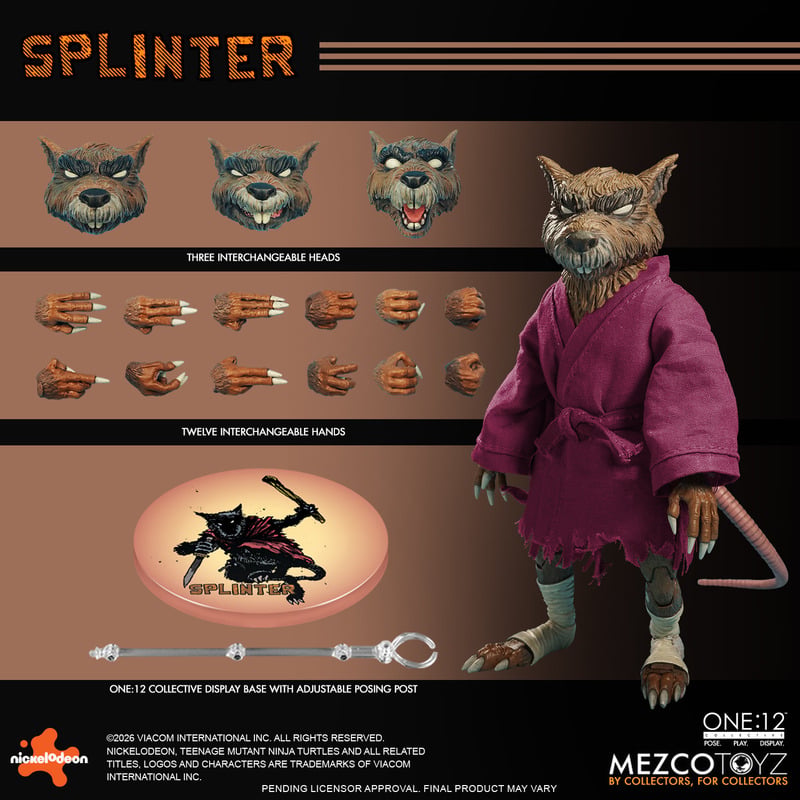PRE-ORDER Mezco One:12 Collective Teenage Mutant Ninja Turtles Splinter