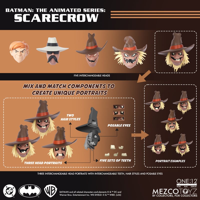 PRE-ORDER Mezco Toyz ONE:12 Collective DC Batman The Animated Series Scarecrow Figure