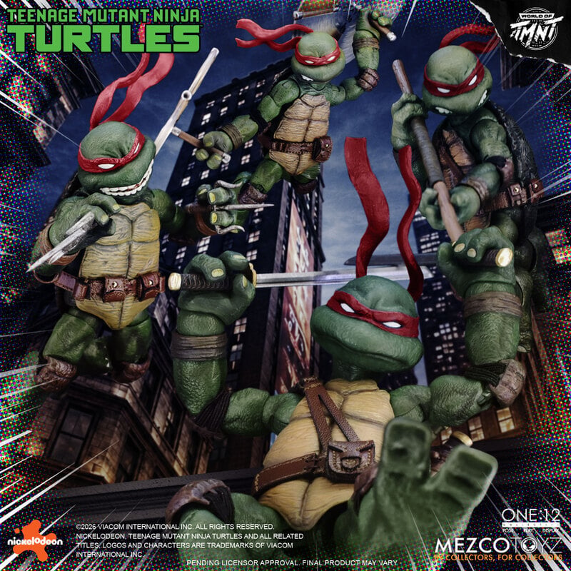 PRE-ORDER Mezco One:12 Collective Teenage Mutant Ninja Turtles Boxed Set