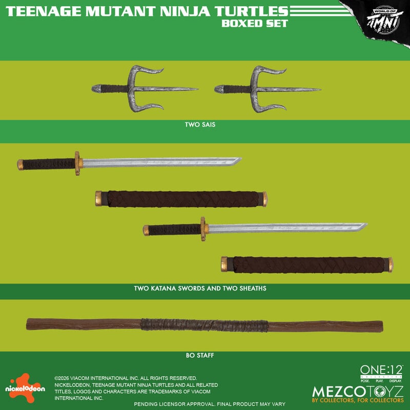 PRE-ORDER Mezco One:12 Collective Teenage Mutant Ninja Turtles Boxed Set