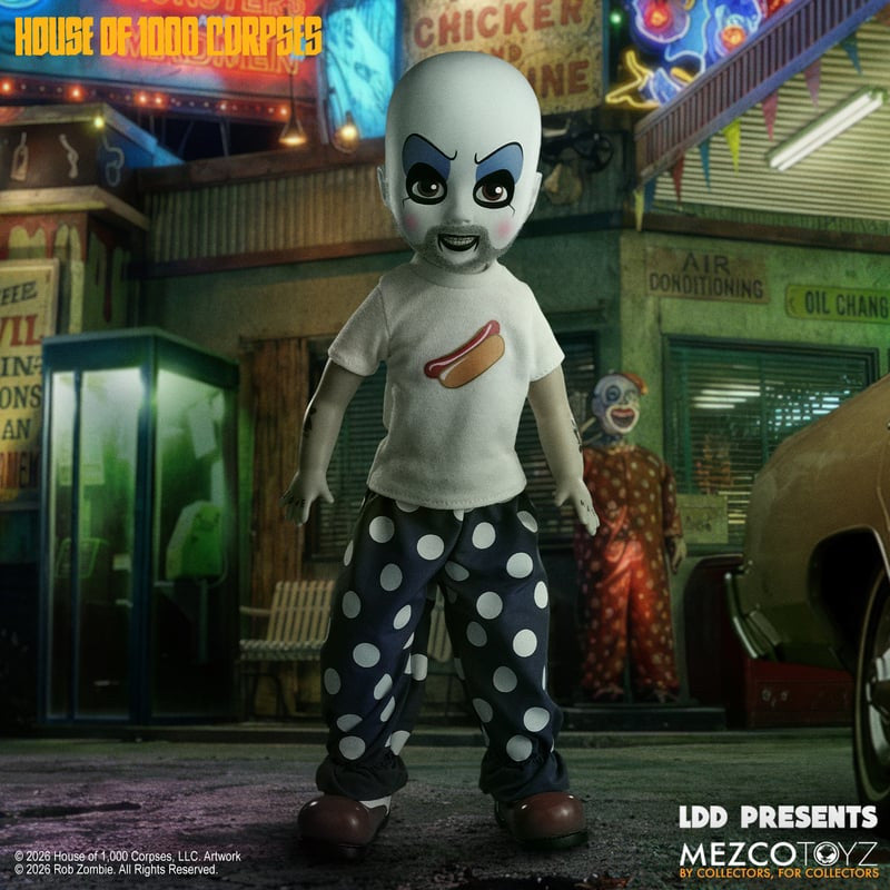 PRE-ORDER Mezco Living Dead Dolls Presents House of 1000 Corpses Captain Spaulding