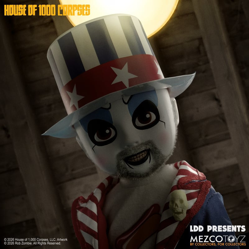PRE-ORDER Mezco Living Dead Dolls Presents House of 1000 Corpses Captain Spaulding