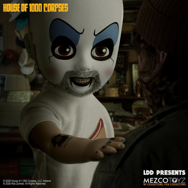 PRE-ORDER Mezco Living Dead Dolls Presents House of 1000 Corpses Captain Spaulding