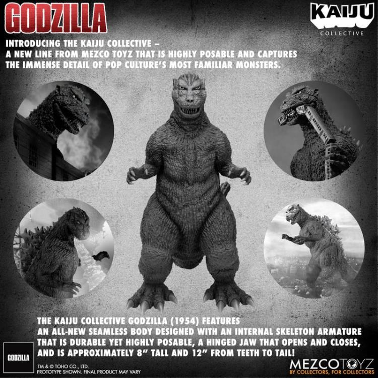 PRE-ORDER Godzilla (1954) Kaiju Collective Godzilla (Black & White)